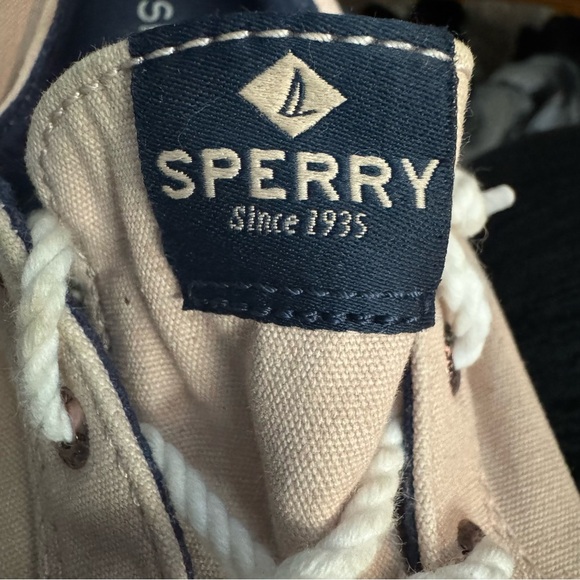 Sperry Boat Shoes Women’s Crest Vibe Size 6 Medium Tan Canvas W/ Top Sider - Picture 5 of 5
